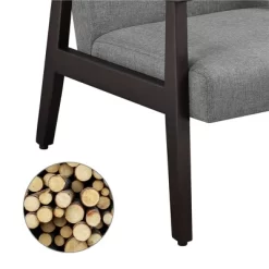 Yaheetech Fabric Accent Armchair With Rubber Wood Legs For Living Room Dark Gray 11 Yaheetech Fabric Accent Armchair With Rubber Wood Legs For Living Room Dark Gray -Online Furniture Store GUEST 7dfa7bb1 1a43 4832 82f2 9b15f7b02a85