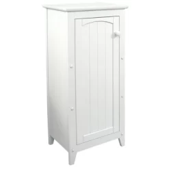 Wood Storage Cabinet In White-Pemberly Row