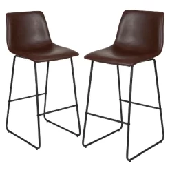 Emma And Oliver Set Of 2 Kitchen Bar Height Stool - 30 Inch LeatherSoft Barstool -Online Furniture Store GUEST 81e54c58 3a7e 4c37 aa2f d2105321356f