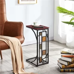 Yaheetech C Shaped Side Sofa Snack Table Coffee Tray End Table For Living Room 9 Yaheetech C Shaped Side Sofa Snack Table Coffee Tray End Table For Living Room -Online Furniture Store GUEST 8350d06c 2288 44a8 a23c 33144bd15f95