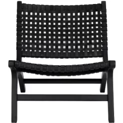 Luna Leather Woven Accent Chair - Safavieh -Online Furniture Store GUEST 835675f3 0efd 4389 adc6 08d83be076d2
