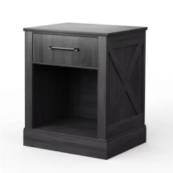 Costway Nightstand With Drawer And Shelf Rustic Wooden Bedside Table Bedroom Brown / Natural / Black 21 Costway Nightstand With Drawer And Shelf Rustic Wooden Bedside Table Bedroom Brown / Natural / Black -Online Furniture Store GUEST 83c776db f268 41b9 874e 3df76aef0277