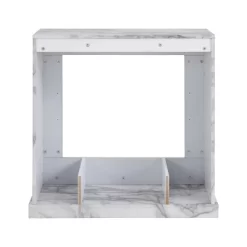 Dridun Faux Marble Fireplace White/Gray - Aiden Lane -Online Furniture Store GUEST 84d54765 7524 4ccc 979d 54b6987fbe2a