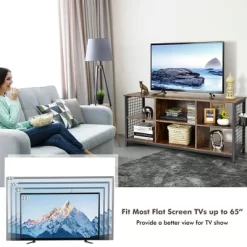 Costway 3-Tier TV Stand For TV's Up To 65'' Entertainment Media Center W/Storage Basket -Online Furniture Store GUEST 852ec0ba fa76 4d27 a49f fded17566fa8