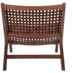 Luna Leather Woven Accent Chair - Safavieh -Online Furniture Store GUEST 85ae594a 57a8 468e 85fc 83d0410d816d