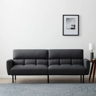 Comfort Collection Futon Sofa Bed With Box Tufting - Lucid 11 Comfort Collection Futon Sofa Bed With Box Tufting - Lucid - Image 11