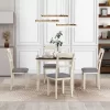 5 PCS Classic Dining Table Set With 4 Upholstered Chairs-ModernLuxe