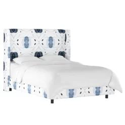Lauran Wingback Bed In Patterns - Skyline Furniture