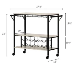 Maliza Bar Cart With Wine Bottle Storage And Wine Glass Rack - South Shore -Online Furniture Store GUEST 87c29fd8 712b 4cb0 9b69 d9112a3eb30e