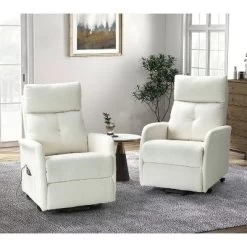 Set Of 2 Gina Mid-century Power Remote Recliner With Metal Base | ARTFUL LIVING DESIGN -Online Furniture Store GUEST 87f1ce27 0b56 4032 9cb1 715e87189bca
