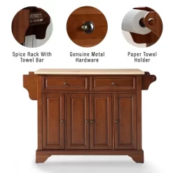 Lafayette Wood Top Full Size Kitchen Island/Cart Cherry/Natural - Crosley 12 Lafayette Wood Top Full Size Kitchen Island/Cart Cherry/Natural - Crosley -Online Furniture Store GUEST 88b53f89 750a 49a0 97b9 42e8e3d54770