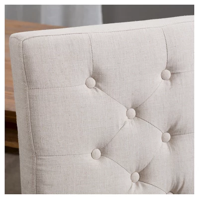 Set Of 2 Linden Tall Back Natural Fabric Dining Chairs Natural - Christopher Knight Home 1 Set Of 2 Linden Tall Back Natural Fabric Dining Chairs Natural - Christopher Knight Home