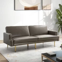 Lanna 76"Wide Vegan Leather Modern Style Convertible Futon Sofa Bed For Living Room Guest Bedroom | ARTFUL LIVING DESIGN 27 Lanna 76"Wide Vegan Leather Modern Style Convertible Futon Sofa Bed For Living Room Guest Bedroom | ARTFUL LIVING DESIGN -Online Furniture Store GUEST 8917608d 6778 4e56 a738 fb690ee7e328