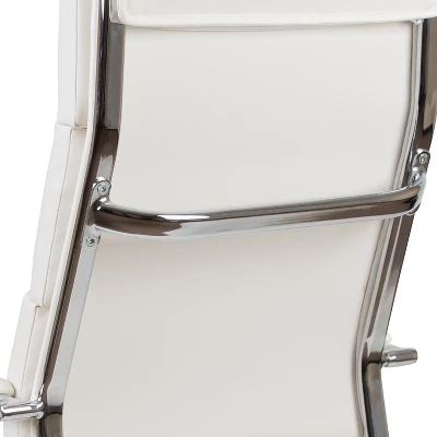 Flash Furniture Hansel High Back White LeatherSoft Contemporary Panel Executive Swivel Office Chair 7 Flash Furniture Hansel High Back White LeatherSoft Contemporary Panel Executive Swivel Office Chair - Image 7