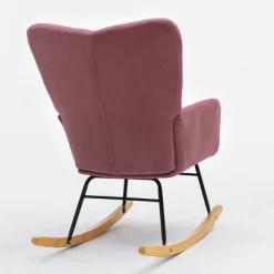 Epping Nursery Rocking Chair,Velvet Upholstered Glider Rocker Rocking Accent Chair,Wingback Rocking Chairs-Maison Boucle -Online Furniture Store GUEST 8923c700 cfb9 43a5 9ab3 8e20288688f8