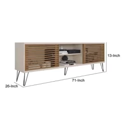 71" Arthur Wooden TV Stand For TVs Up To 71" With 2 Slatted Sliding Doors - The Urban Port -Online Furniture Store GUEST 8930e292 eb6d 48b9 8398 fe870c8f59bc