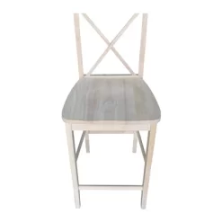 X Back Counter Height Barstool Unfinished - International Concepts -Online Furniture Store GUEST 896b2eb7 51b3 44f4 8a45 cb1a14cc7808