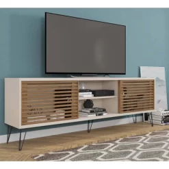 71" Arthur Wooden TV Stand For TVs Up To 71" With 2 Slatted Sliding Doors - The Urban Port -Online Furniture Store GUEST 8a45826f efa8 4eea 812c 471e70d7a929