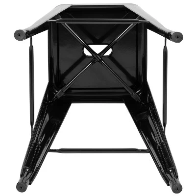 Emma And Oliver 4 Pack 30" High Metal Indoor Bar Stool - Stackable Stool 8 Emma And Oliver 4 Pack 30" High Metal Indoor Bar Stool - Stackable Stool - Image 8