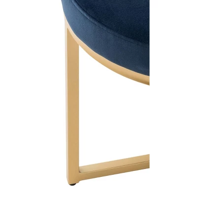 18" Round Ottoman With Metal Base - WOVENBYRD 7 18" Round Ottoman With Metal Base - WOVENBYRD - Image 7