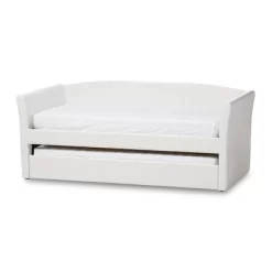 Twin Camino Modern And Contemporary Faux Leather Upholstered Daybed With Guest Trundle Bed - Baxton Studio 13 Twin Camino Modern And Contemporary Faux Leather Upholstered Daybed With Guest Trundle Bed - Baxton Studio -Online Furniture Store GUEST 8c50bd10 39aa 4377 8172 b3bffc60c94e