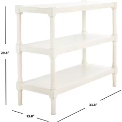 Rafiki 3 Shelf Console Table - Distressed White - Safavieh -Online Furniture Store GUEST 8cb25348 9de1 4717 bf30 f554f257f41d