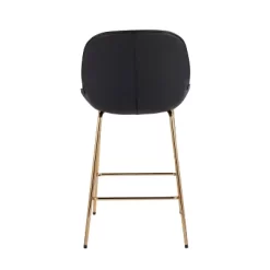 Set Of 2 Diva Steel/Faux Leather Counter Height Barstools Gold/Black - LumiSource -Online Furniture Store GUEST 8ceda300 c835 409b b0ec 0feebb97718e