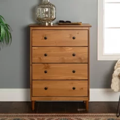 Stiva Classic Mid-Century Modern Vertical 4 Drawer Dresser - Saracina Home -Online Furniture Store GUEST 8d80b7b0 7a6b 40f6 8fc7 edeb7656d79f