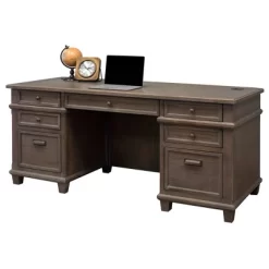 Carson Double Pedestal Desk Brown - Martin Furniture -Online Furniture Store GUEST 8f90a882 7aab 4254 854c bf846648def4
