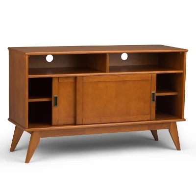Tall Tierney Solid Hardwood Mid Century TV Stand For TVs Up To 60" Dark Brown - WyndenHall 2 Tall Tierney Solid Hardwood Mid Century TV Stand For TVs Up To 60" Dark Brown - WyndenHall - Image 2