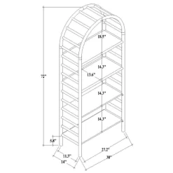 72" Holladay Curved Wooden Bookcase - Threshold™ Designed With Studio McGee -Online Furniture Store GUEST 907a020b f8bd 48ff ad78 2332a2c16f0a