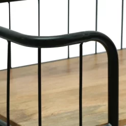 Colwill Modern Industrial Handcrafted Mango Wood Kitchen Cart With Wheels Natural/Black - Christopher Knight Home -Online Furniture Store GUEST 915b02a8 b103 473e 830e a15110368ba0