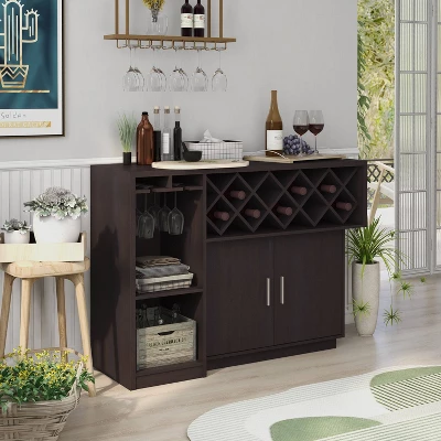 Harbinger Contemporary Multi Storage Buffet Cabinet Espresso - HOMES: Inside + Out 1 Harbinger Contemporary Multi Storage Buffet Cabinet Espresso - HOMES: Inside + Out