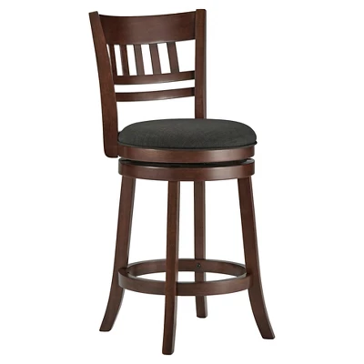 Wolcott Swivel 24" Counter Height Barstool - Charcoal Heather - Inspire Q 5 Wolcott Swivel 24" Counter Height Barstool - Charcoal Heather - Inspire Q - Image 5