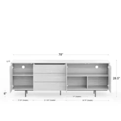 Glenwillow Home Atlas 78" X 28" Highboy Modern TV Stand Cabinet And Sideboard -Online Furniture Store GUEST 92b24068 9a49 4fc4 8279 508040a1cd9f