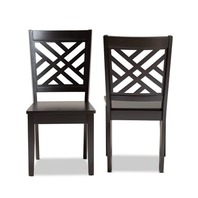 Caron Wood Dining Chair Set - Baxton Studio 8 Caron Wood Dining Chair Set - Baxton Studio - Image 8