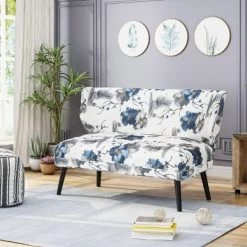 Desdemona Modern Farmhouse Settee Blue - Christopher Knight Home