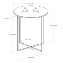 Vivian Glam X Leg Round Side Table - Saracina Home -Online Furniture Store GUEST 939c7ee3 7602 4e94 8f36 8649b347d953