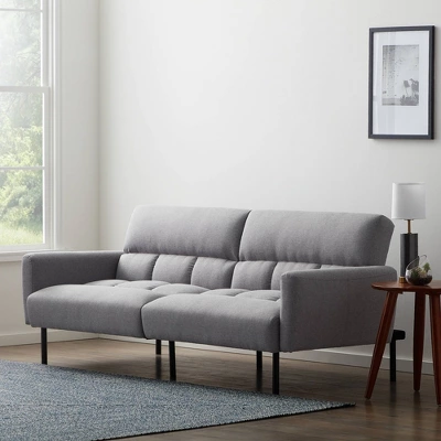 Comfort Collection Futon Sofa Bed With Box Tufting - Lucid 2 Comfort Collection Futon Sofa Bed With Box Tufting - Lucid - Image 2