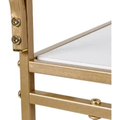 Honey-Can-Do 3 Tier Bar Cart Gold/White -Online Furniture Store GUEST 94c1d8de ef57 432c 9a8f d9bfeae4cf92