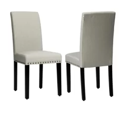 Tangkula 2-Piece Upholstered Linen Fabric Dining Chairs With High Backrest & Padded Seat -Online Furniture Store GUEST 94ddc9cf 6e79 4693 8ae7 bd5d7dea5e19