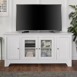 Closed Storage Wood TV Stand Console For TVs Up To 55" - Saracina Home 13 Closed Storage Wood TV Stand Console For TVs Up To 55" - Saracina Home -Online Furniture Store GUEST 955a7233 cec4 4b0e b3fd d597be0e242e