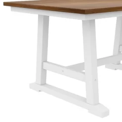 Farmhouse 6-Piece Wood Dining Table Set With Long Bench And 4 Dining Chairs-ModernLuxe -Online Furniture Store GUEST 957391ca 0cce 4606 9868 d833b875e9ff