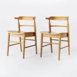 2pk Kaysville Curved Back Wood Dining Chair - Threshold™ Designed With Studio McGee -Online Furniture Store GUEST 96181127 0bb6 41a1 999c 8f5d44c53b74