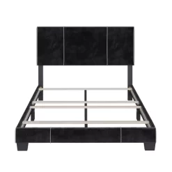 Queen Lucena Velvet Upholstered Bed Frame Black - Boyd Sleep Eco Dream