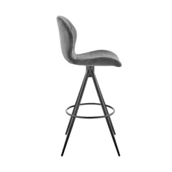 26" Catalina Counter Stool With Fabric Finish Black/Charcoal - Armen Living -Online Furniture Store GUEST 96f134c7 5ec3 4fc6 98a7 f83e54440555