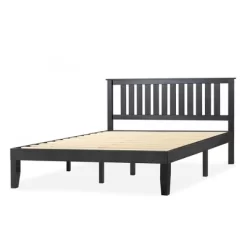 14" Marley Solid Wood Platform Bed With Paneled Headboard Black - Mellow -Online Furniture Store GUEST 97954bc6 b56d 4ba2 be8c 3d7ac320eb9b