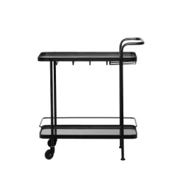 Contemporary Metal Bar Cart Black - Olivia & May -Online Furniture Store GUEST 981071b4 1242 41d1 a43e 2ae3551fa0ca