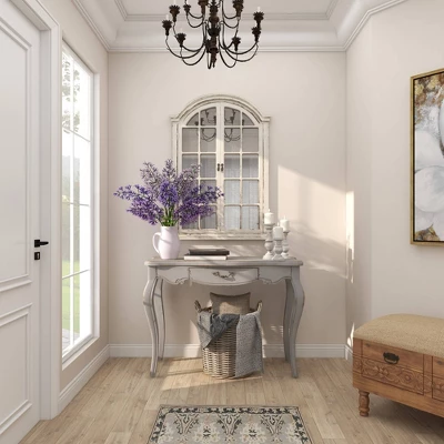 Farmhouse Vintage Console Table White - Olivia & May 13 Farmhouse Vintage Console Table White - Olivia & May - Image 13