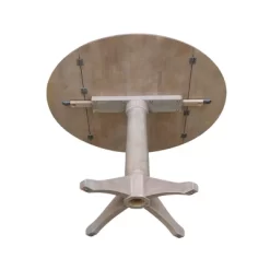 Alexandra Round Dual Drop Leaf Pedestal Table Washed Gray Taupe - International Concepts 15 Alexandra Round Dual Drop Leaf Pedestal Table Washed Gray Taupe - International Concepts -Online Furniture Store GUEST 987723a3 3cc4 4060 9d9b 6507ddc73587